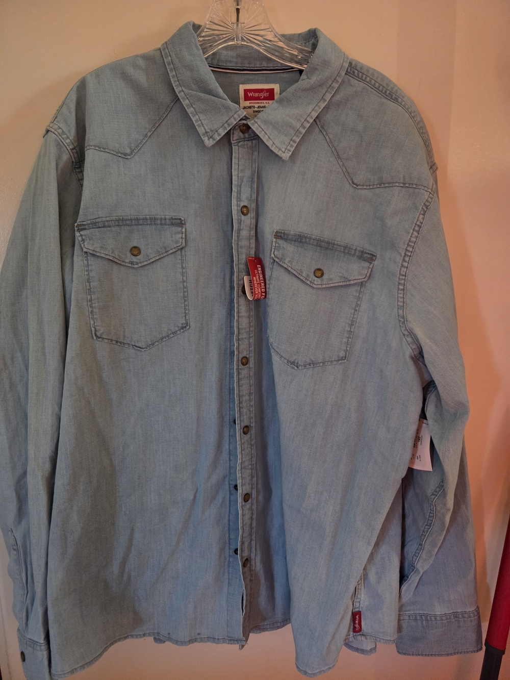 Wrangler Light Blue Denim Western Shirt